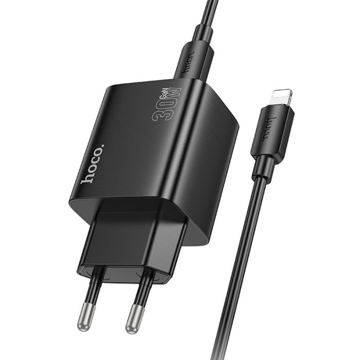МЗП Hoco N56 Fundador PD30W four-port (2USB-A/2C) + кабель Type-C to Lightning