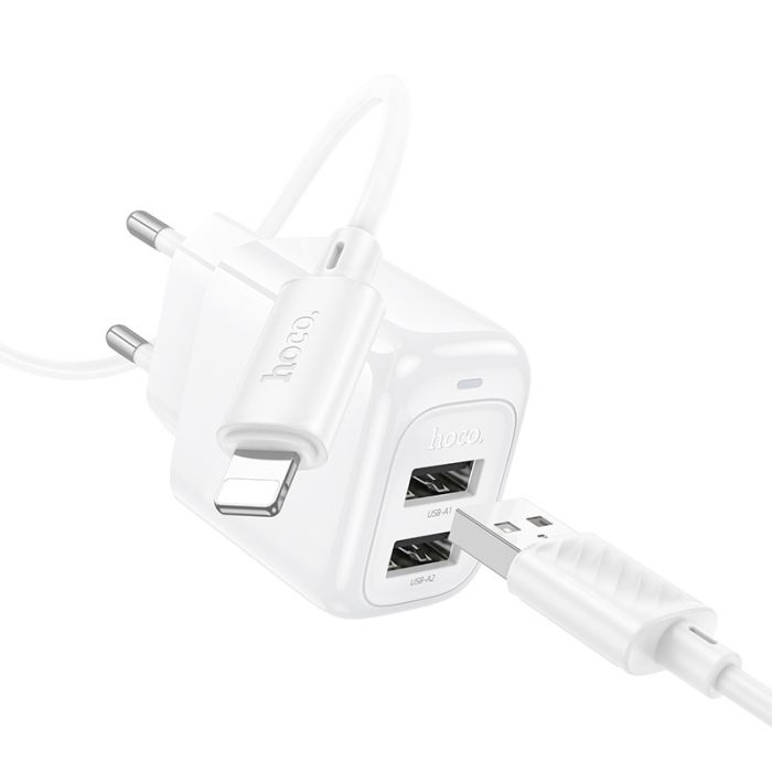 МЗП Hoco CS51A Surplus (2USB-A) + кабель USB to Lightning