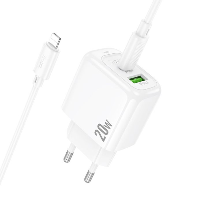 МЗП Hoco CS54A Surplus PD20W+QC3.0 (1USB-A/1C) + кабель Type-C to Lightning