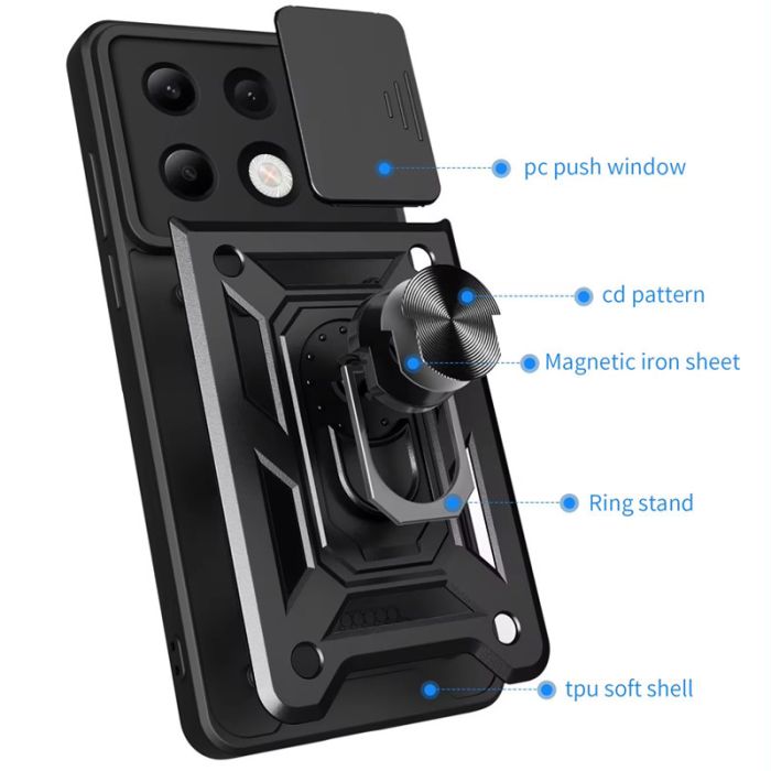 Ударостійкий чохол Camshield Serge Ring для Xiaomi Redmi Note 13 4G