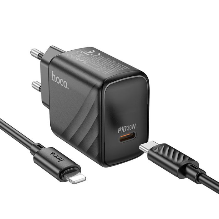 МЗП Hoco CS22A Value PD30W (1USB-C) + кабель Type-C to Lightning