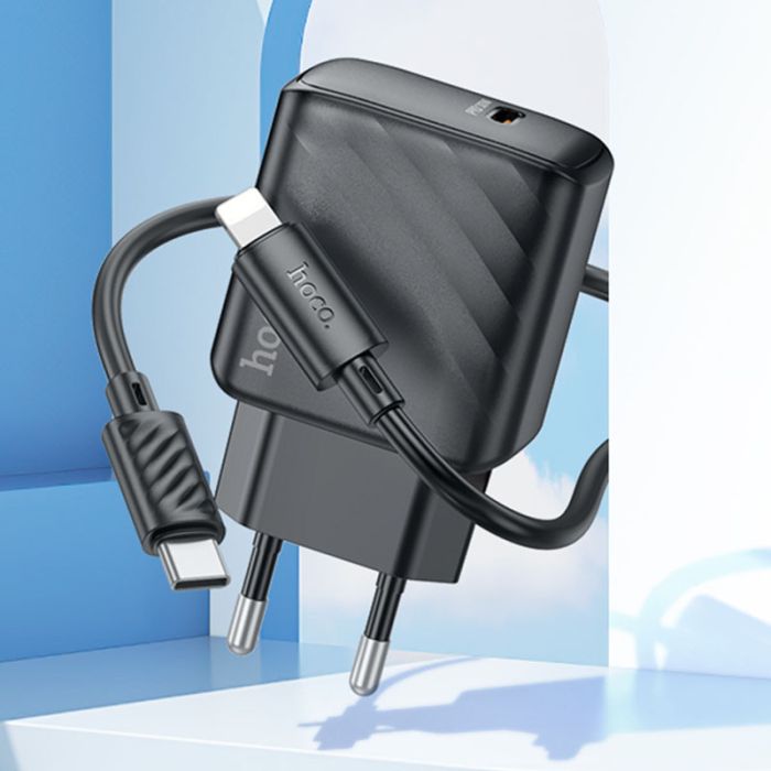 МЗП Hoco CS22A Value PD30W (1USB-C) + кабель Type-C to Lightning