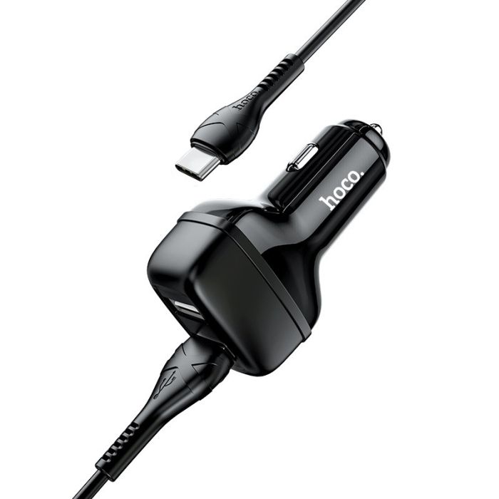 АЗП Hoco Z36 Leader 2.4A (2USB-A) + кабель USB to Type-C