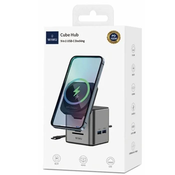 БЗП + HUB WIWU Wi-W025 Cube 9in1 USB-C