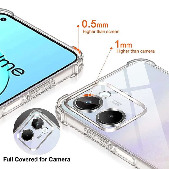 TPU чохол GETMAN Ease logo посилені кути Full Camera для Realme C33