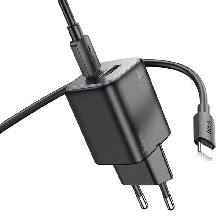 МЗП Hoco N41 Almighty PD20W+QC3.0 (1USB-A/1C) + кабель Type-C to Type-C