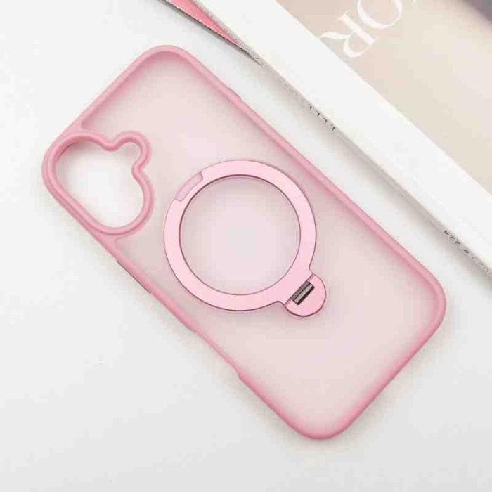 TPU+PC чохол Metal Buttons with MagSafe Colorful HQ Ring для Apple iPhone 16 (6.1")