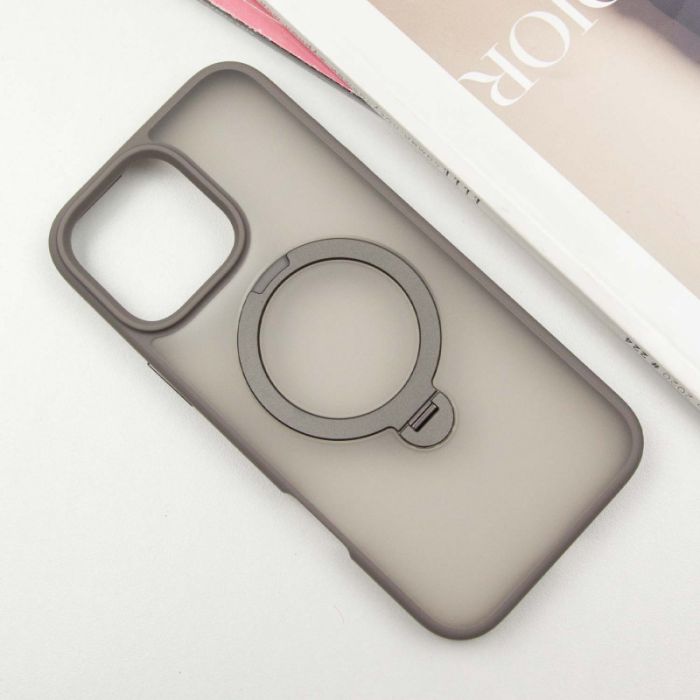 TPU+PC чохол Metal Buttons with MagSafe Colorful HQ Ring для Apple iPhone 16 Pro Max (6.9")