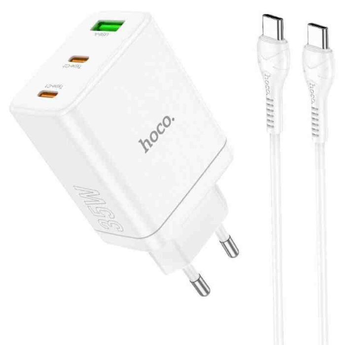 МЗП Hoco N33 Start PD35W (1USB-A/2C) + кабель Type-C to Type-C