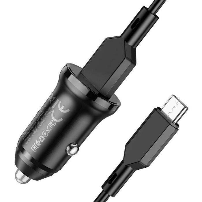 АЗП Borofone BZ18 QC3.0 (1USB-A) + кабель USB to Type-C