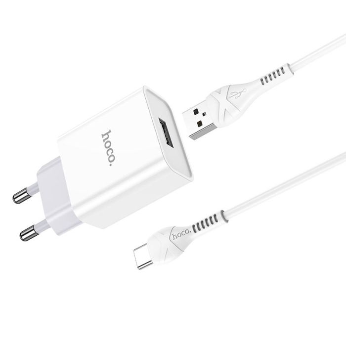 МЗП Hoco C81A Asombroso 2.1A (1USB-A) + кабель USB to Type-C