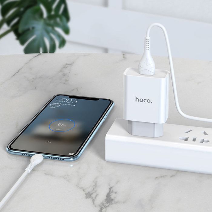 МЗП Hoco C81A Asombroso 2.1A (1USB-A) + кабель USB to Type-C