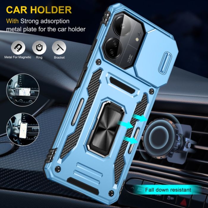 Ударостійкий чохол Camshield Army Ring для Xiaomi Redmi 13C / Poco C65