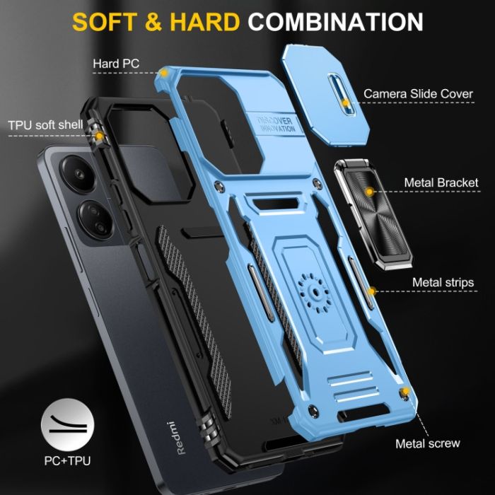 Ударостійкий чохол Camshield Army Ring для Xiaomi Redmi 13C / Poco C65