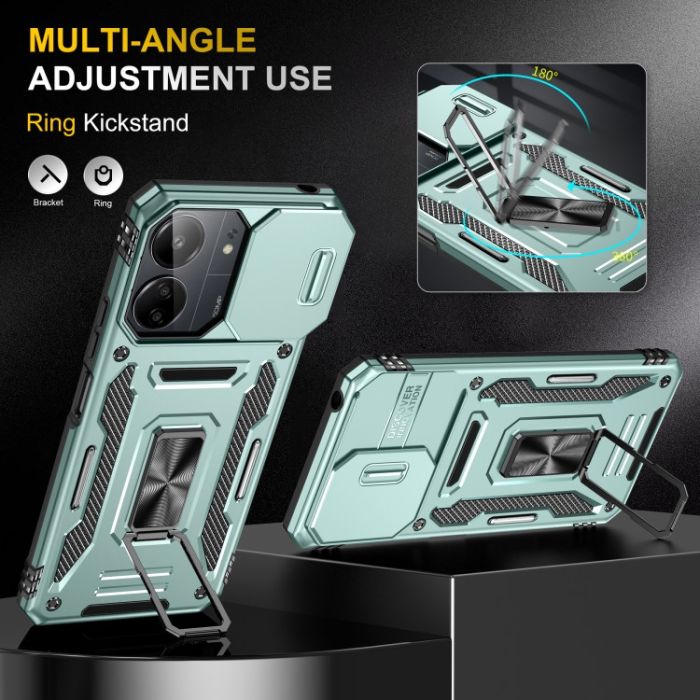 Ударостійкий чохол Camshield Army Ring для Xiaomi Redmi 13C / Poco C65