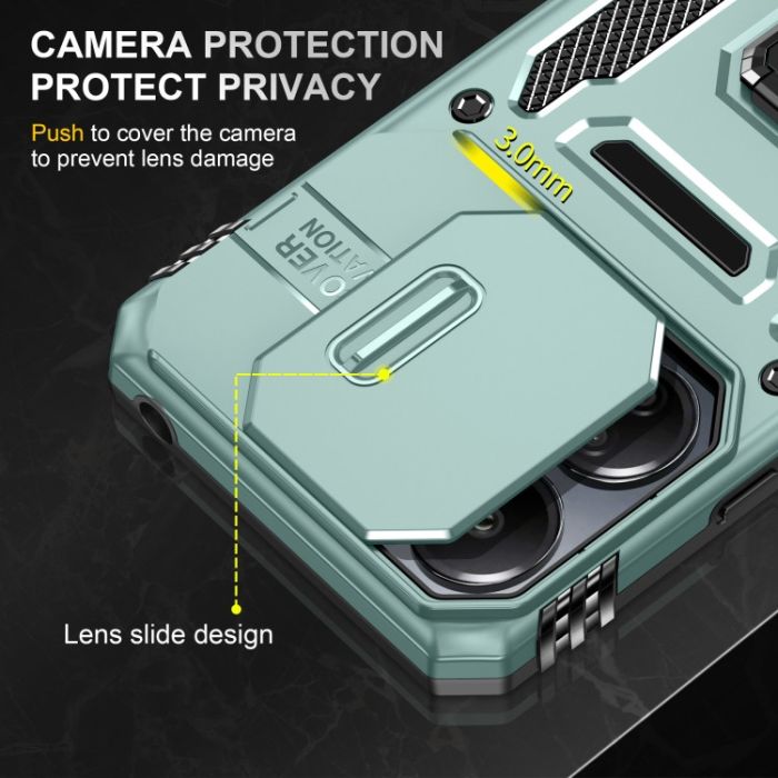 Ударостійкий чохол Camshield Army Ring для Xiaomi Redmi 13C / Poco C65