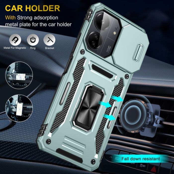 Ударостійкий чохол Camshield Army Ring для Xiaomi Redmi 13C / Poco C65