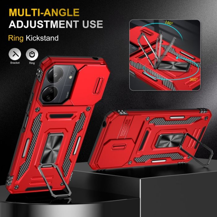 Ударостійкий чохол Camshield Army Ring для Xiaomi Redmi 13C / Poco C65