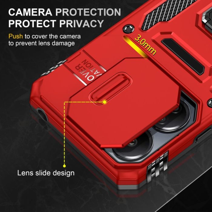 Ударостійкий чохол Camshield Army Ring для Xiaomi Redmi 13C / Poco C65