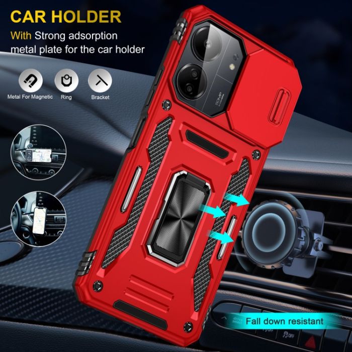 Ударостійкий чохол Camshield Army Ring для Xiaomi Redmi 13C / Poco C65