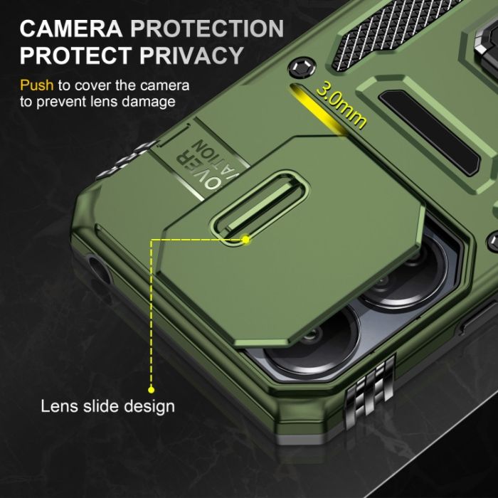 Ударостійкий чохол Camshield Army Ring для Xiaomi Redmi 13C / Poco C65
