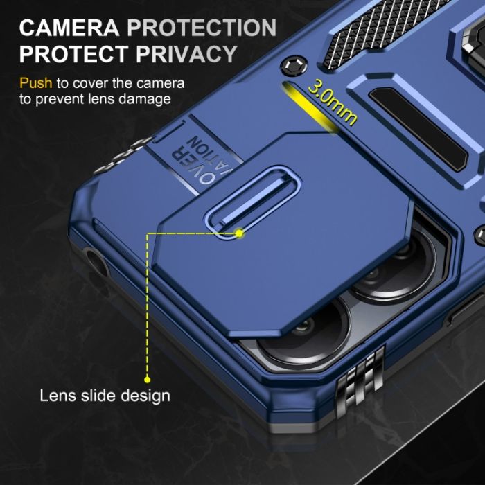 Ударостійкий чохол Camshield Army Ring для Xiaomi Redmi 13C / Poco C65