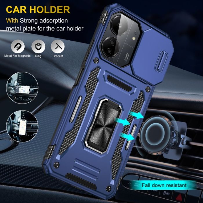 Ударостійкий чохол Camshield Army Ring для Xiaomi Redmi 13C / Poco C65