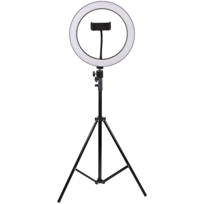 Кільцева світлодіодна LED лампа Flat Ring 10" + tripod 2.1m