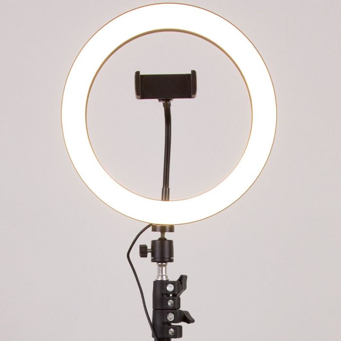 Кільцева світлодіодна LED лампа Flat Ring 10" + tripod 2.1m