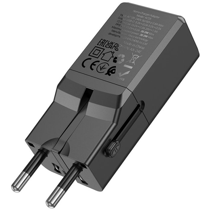 МЗП Hoco AC25 Mini PD30W (1USB-C) universal travel charger