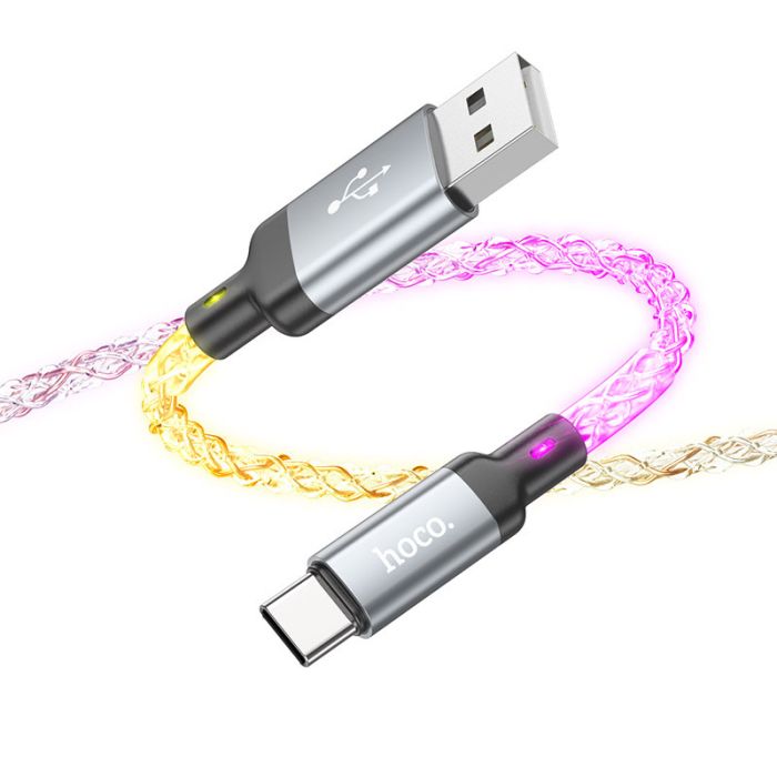 Дата кабель Hoco U112 Shine 2.4A USB to Type-C (1m)