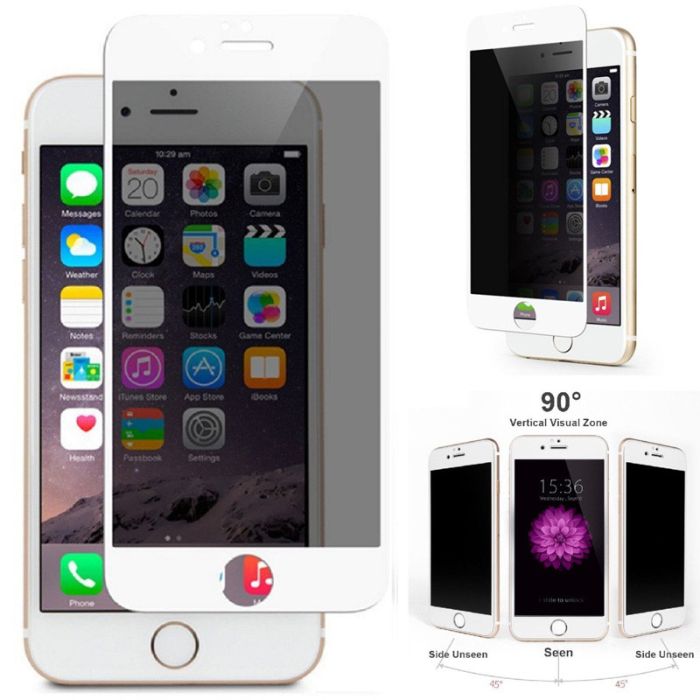 Захисне скло Privacy 5D (тех.пак) для Apple iPhone 7 plus / 8 plus (5.5")