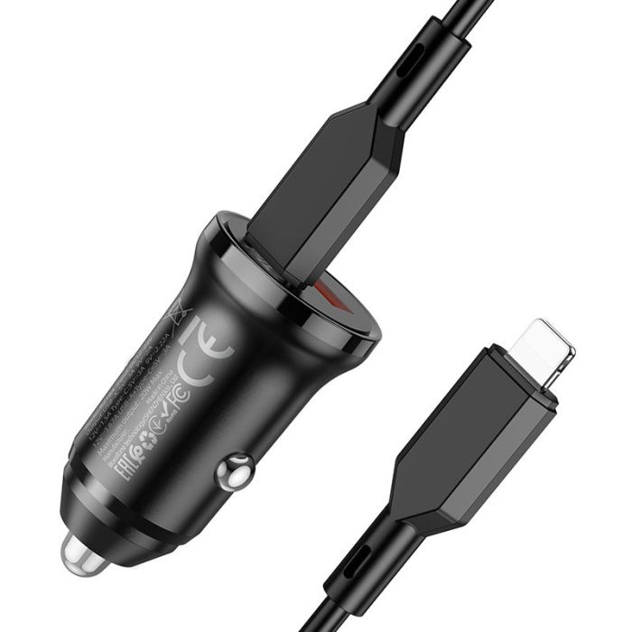 АЗП Borofone BZ18A PD20W+QC3.0 (1USB-A/1C) + кабель Type-C to Lightning