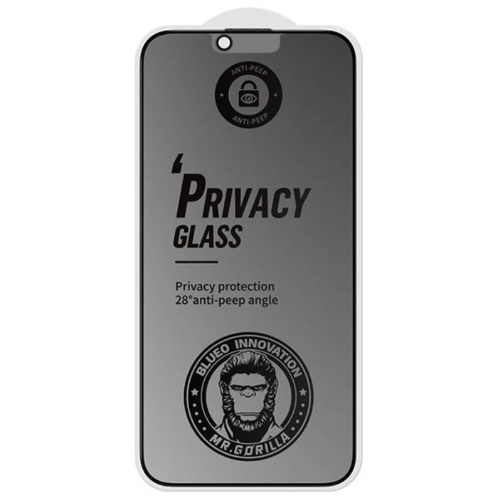 Захисне 2.5D скло Blueo Full Cover Anti-Peep Matte для Apple iPhone 13 Pro Max / 14 Plus (6.7")