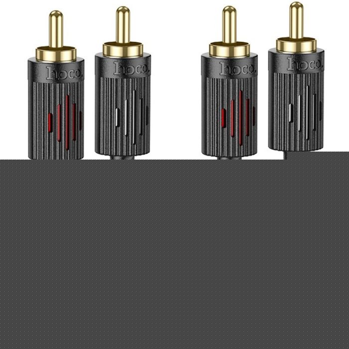 Кабель аудіо Hoco UPA29 2 RCA to 2 RCA red and white double lotus (1.5m)
