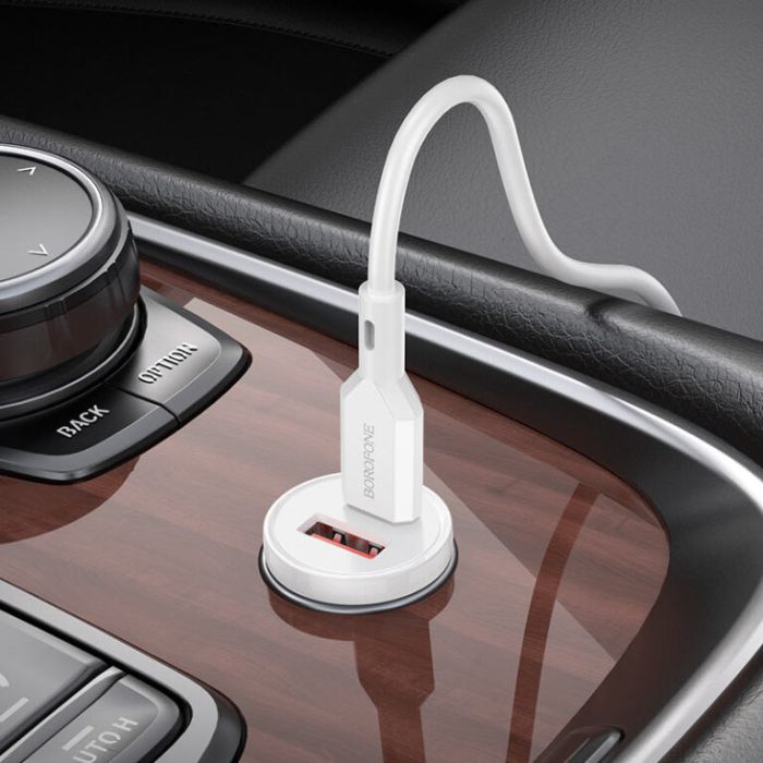 АЗП Borofone BZ18A PD20W+QC3.0 (1USB-A/1C) + кабель Type-C to Type-C