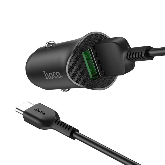 АЗП Hoco Z39 Farsighted QC3.0 18W (2USB-A) + кабель USB to Type-C
