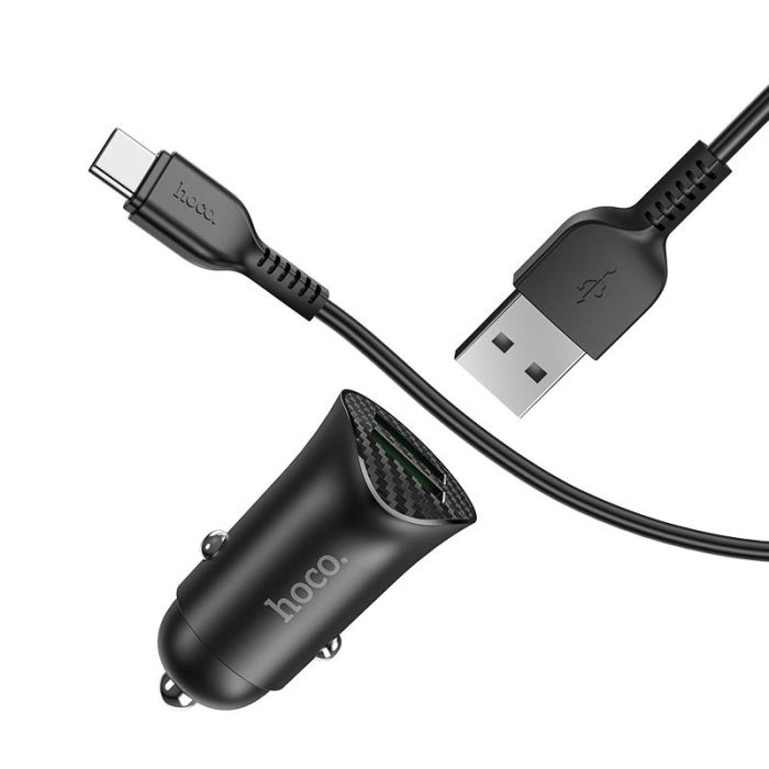 АЗП Hoco Z39 Farsighted QC3.0 18W (2USB-A) + кабель USB to Type-C