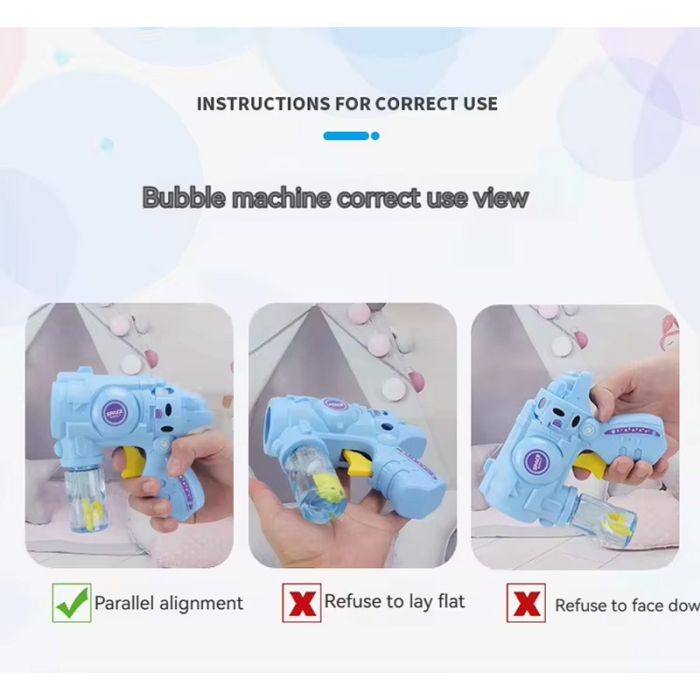 Пістолет з мильними бульбашками Space Bubble Gun (2 pack bottle - 50+50ml)
