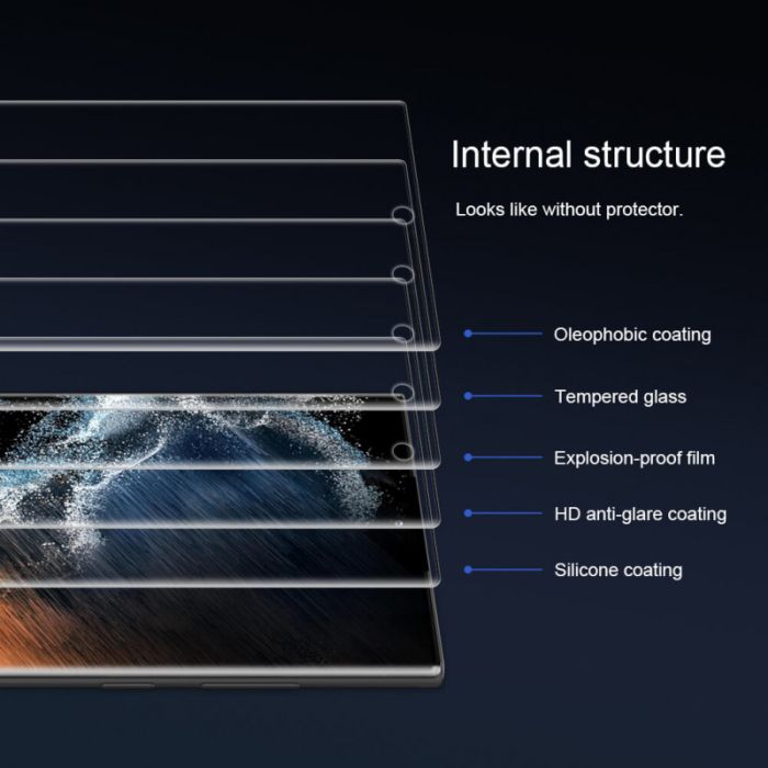 Захисне скло Nillkin (CP+ max 3D) для Samsung Galaxy S23 Ultra