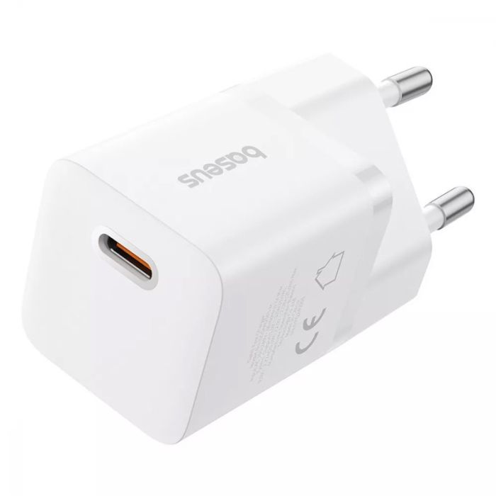 МЗП Baseus GaN5 Fast Charger (mini) PD25W (1USB-C) + кабель Type-C to Type-C (P10110909113)