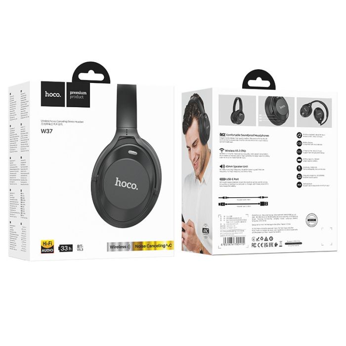 Накладні бездротові навушники Hoco W37 Sound Active Noise Reduction