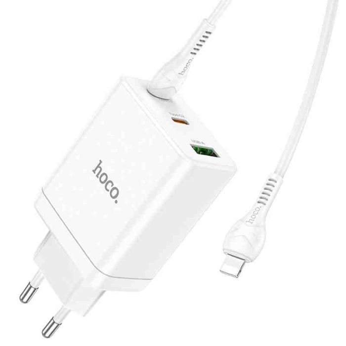 МЗП Hoco N33 Start PD35W (1USB-A/2C) + кабель Type-C to Lightning