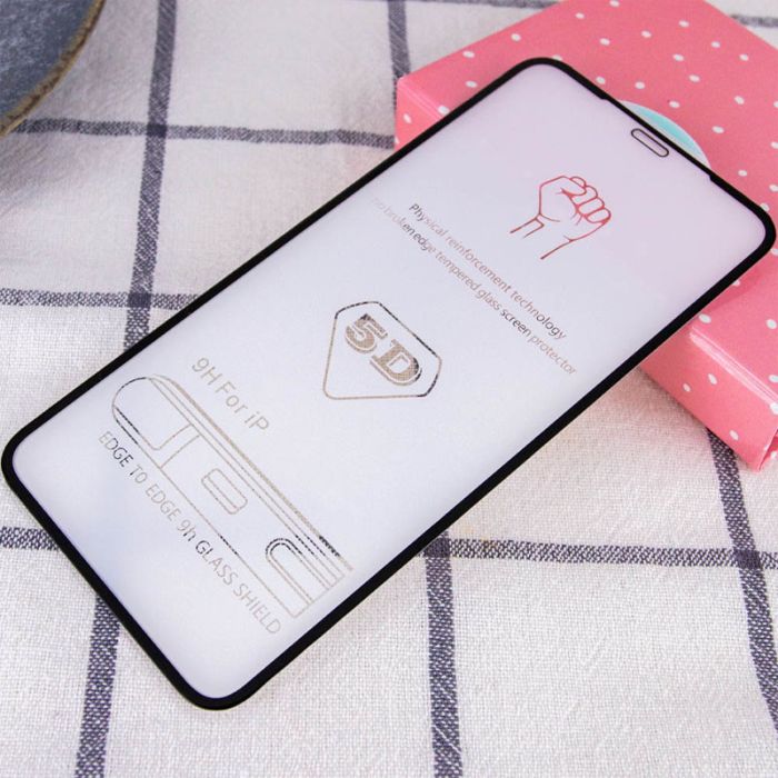 Захисне скло 5D Hard (full glue) (тех.пак) для Apple iPhone 13 / 13 Pro / 14 / 16e (6.1")