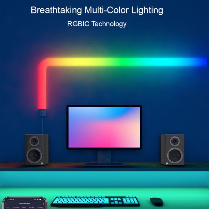 Настінний світильник Lines SAL-013B Bluetooth USB interface with app (6+1 pcs)