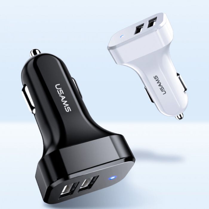 АЗП Usams US-CC087 C13 2.1A (2USB-A)