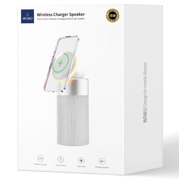 БЗП WIWU Wi-W022 3 in 1 Wireless Charger+Bluetooth Speaker