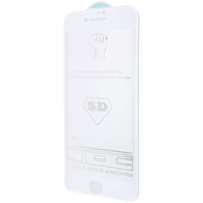 Захисне скло 5D Hard (full glue) (тех.пак) для Apple iPhone 7 / 8 / SE (2020) (4.7")