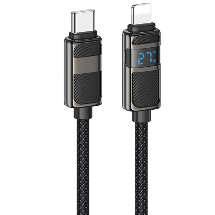 Дата кабель Hoco U137 Line with display Type-C to Lightning 27W (1.2m)