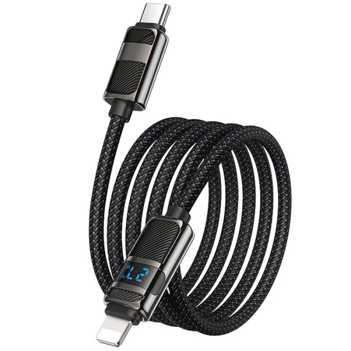 Дата кабель Hoco U137 Line with display Type-C to Lightning 27W (1.2m)